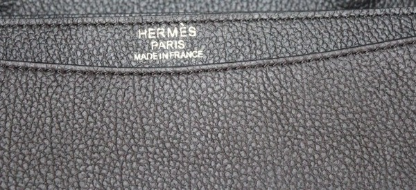 Best Hermes Sac A Depeche Lychee Texture Briefcase Black 509012